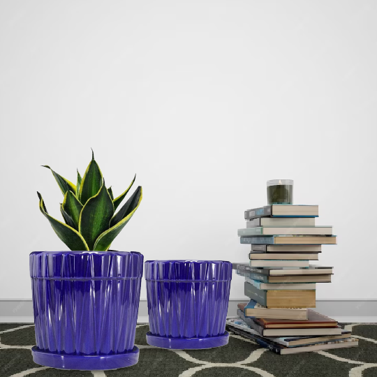 Purple Ceramic Planter - Purple Flower Pot