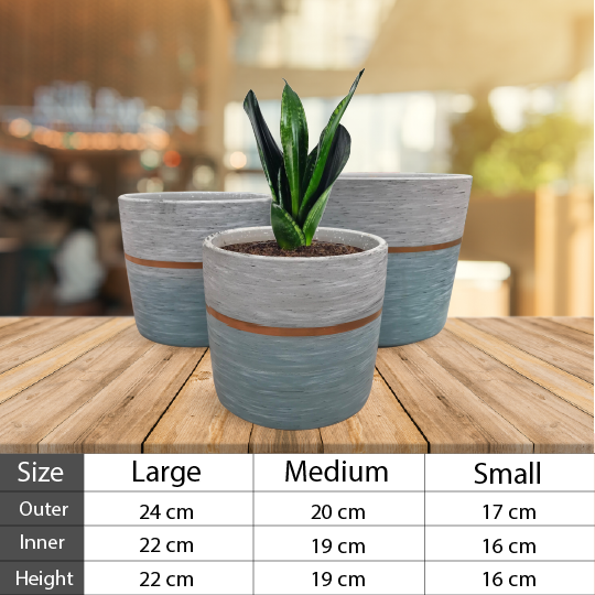 New Design Planters - Ceramic Plant Pots Set of 3